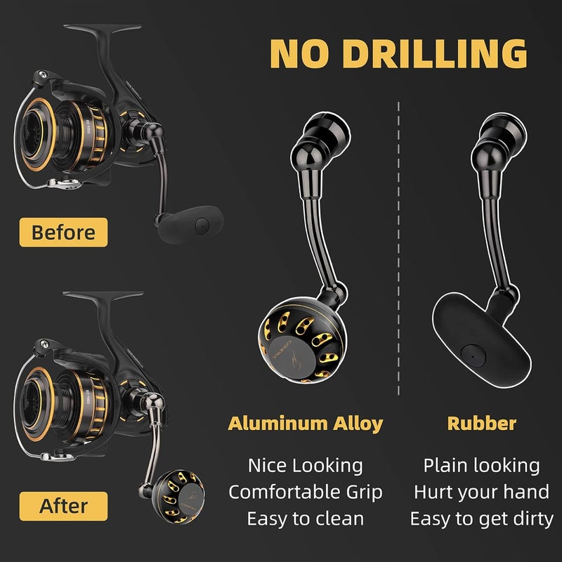 GOMEXUS Power Handle for Daiwa BG 1500-8000(Choose Option for Different Size) 【Notice】 Please do not Adapt to Other reels to Avoid Damage to The Reel, and Pay Attention to The Size of The Handle - Image 4
